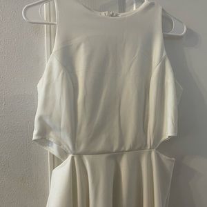 White dress with side cutouts